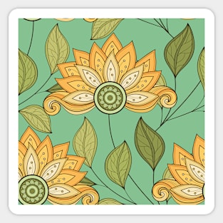 Spring Pattern with Floral Motifs Sticker